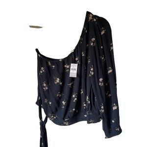 NWT American Eagle single sleeve blouse large boho floral